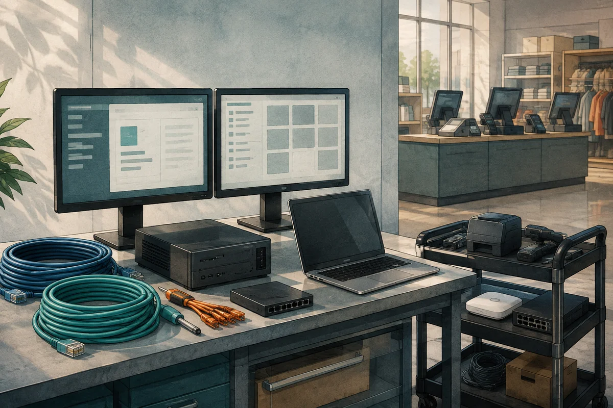 Stylized workstation and server refresh illustration